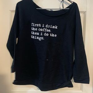 long sleeve slightly cropped top